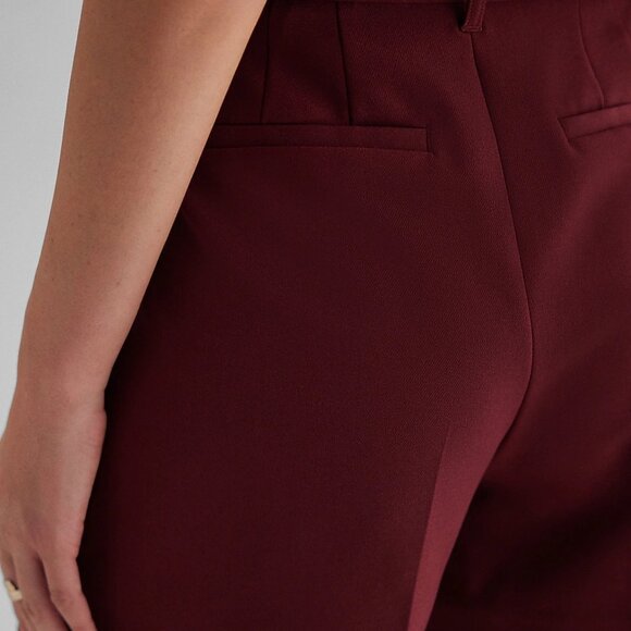 Express Women’s Editor Studio Stretch Twill Tailored Shorts Size 8 Wine Burgundy - Picture 5 of 14